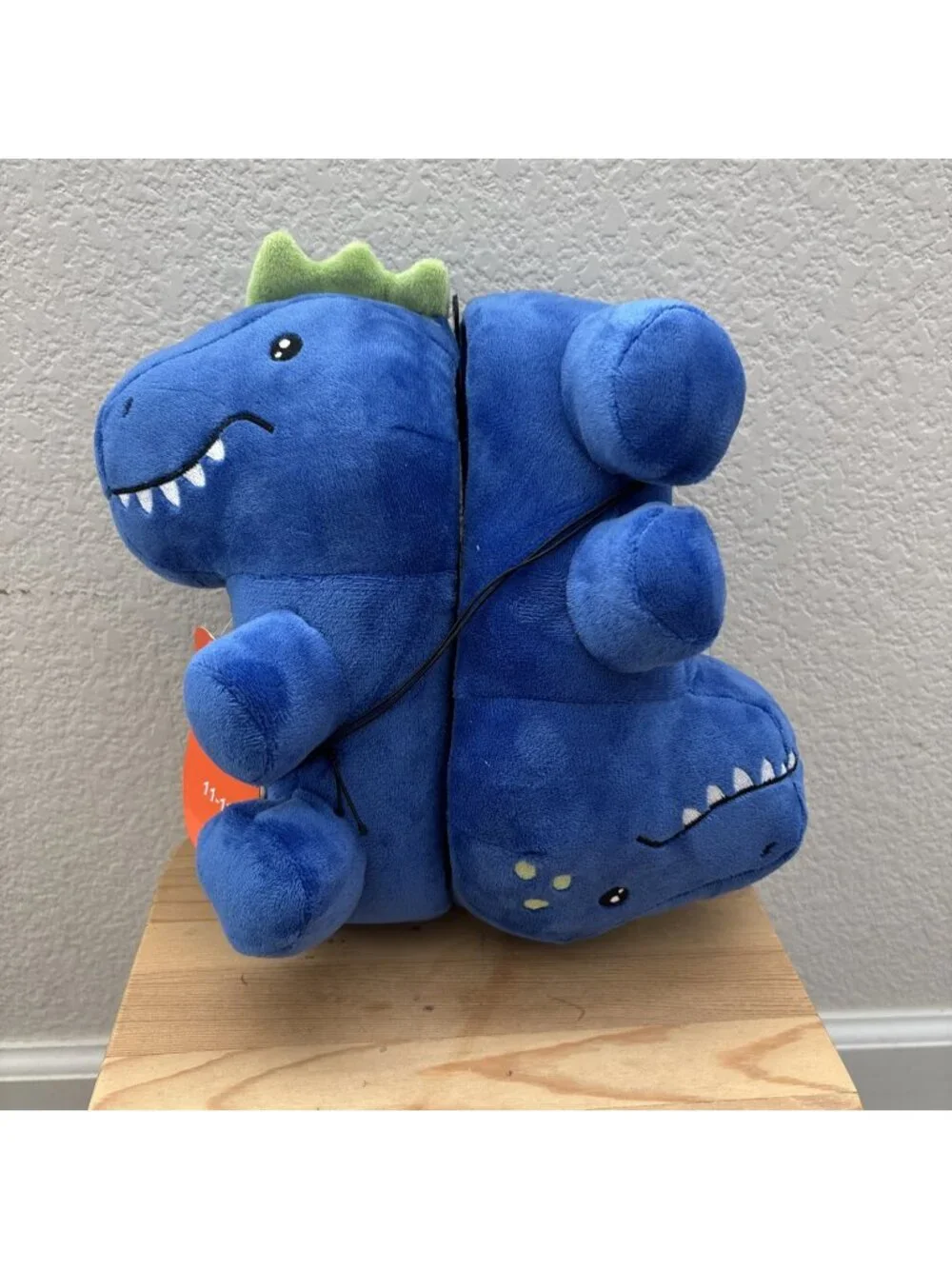 Wonder Nation Toddler Little Boys Blue Dino Slipper Size 11-12 Color Blue New